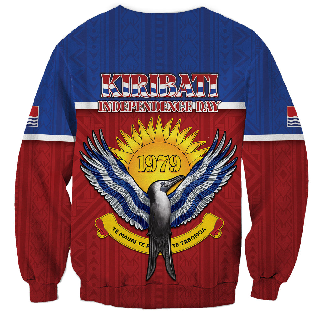 Kiribati 45th Independence Day Sweatshirt Lesser Frigatebird Tribal Pattern