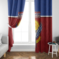 Kiribati 45th Independence Day Window Curtain Lesser Frigatebird Tribal Pattern