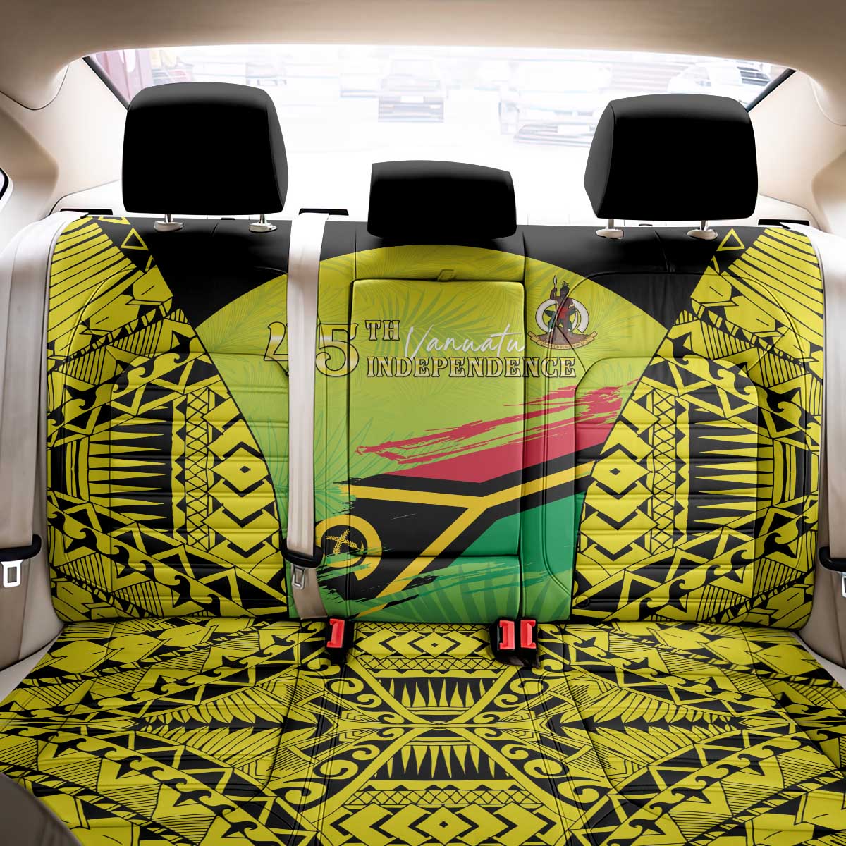 Vanuatu 45th Independence Back Car Seat Cover Special Style - Polynesian Pride