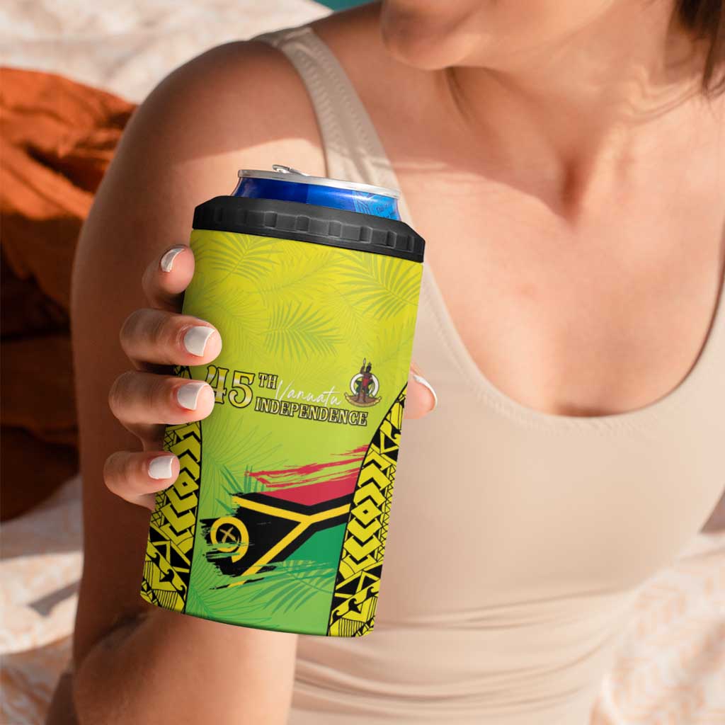 Vanuatu 45th Independence 4 in 1 Can Cooler Tumbler Special Style - Polynesian Pride