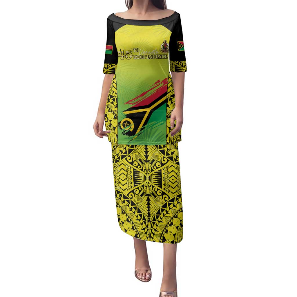 Vanuatu 45th Independence Family Matching Puletasi and Hawaiian Shirt Special Style - Polynesian Pride
