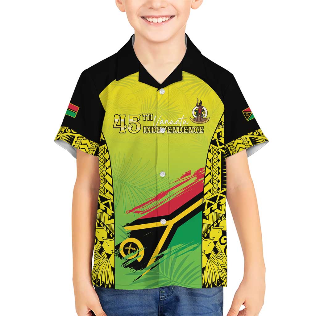 Vanuatu 45th Independence Kid Hawaiian Shirt Special Style - Polynesian Pride