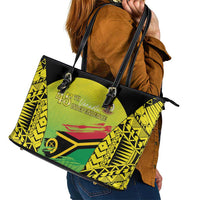 Vanuatu 45th Independence Leather Tote Bag Special Style - Polynesian Pride