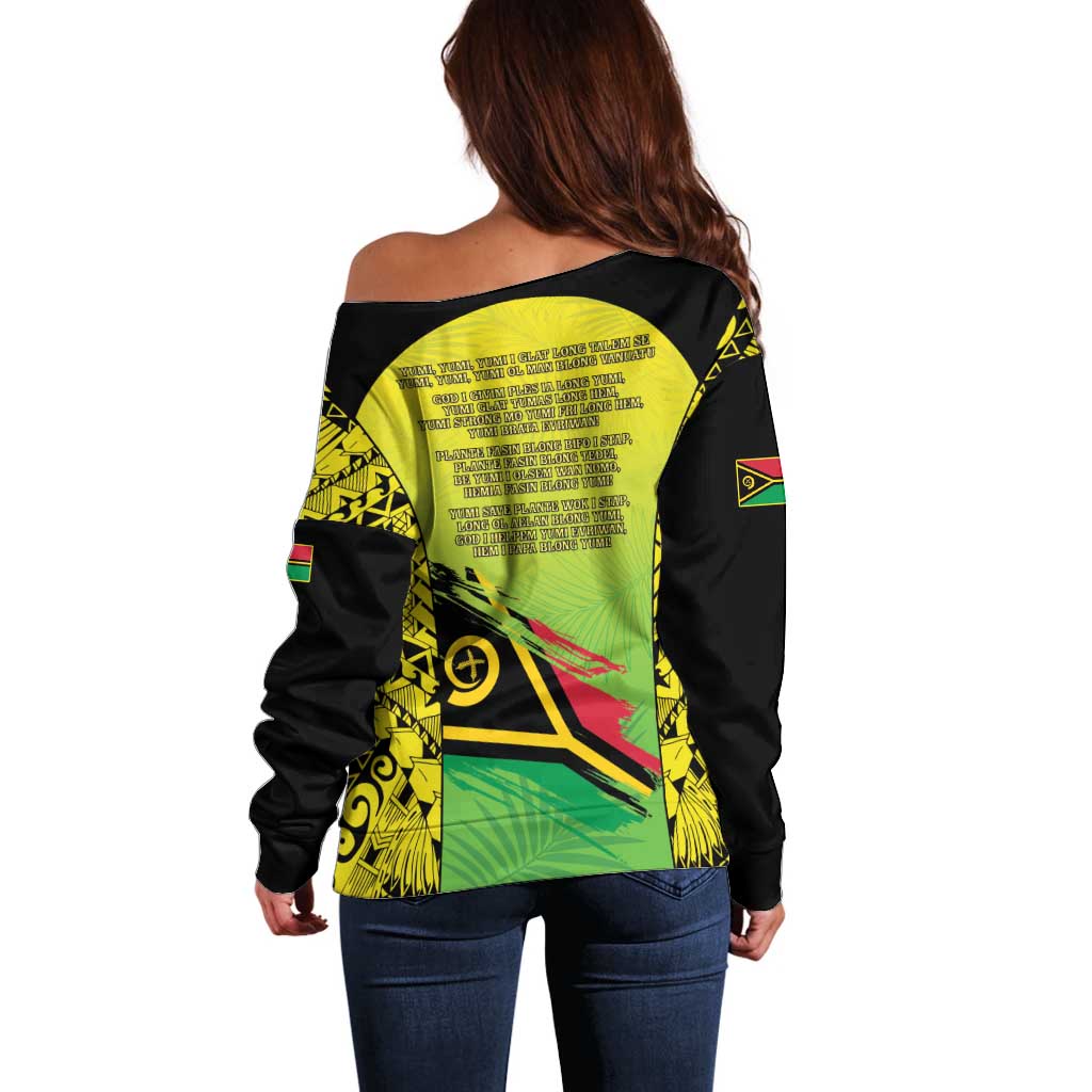 Vanuatu 45th Independence Off Shoulder Sweater Special Style - Polynesian Pride