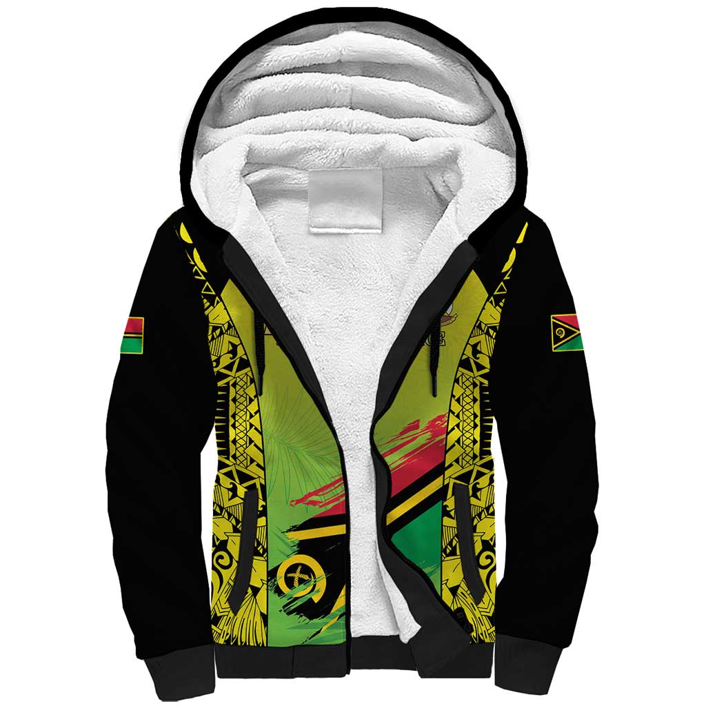 Vanuatu 45th Independence Sherpa Hoodie Special Style - Polynesian Pride