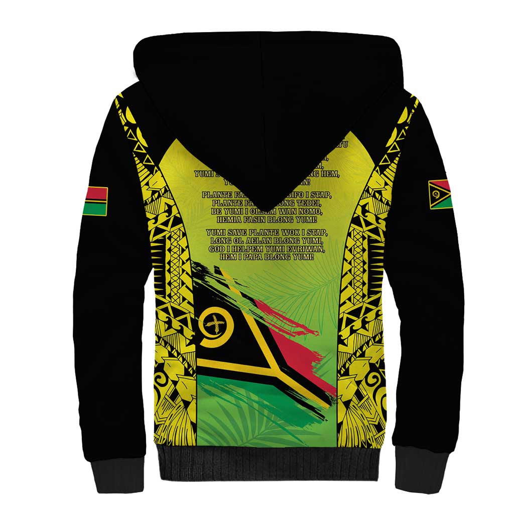 Vanuatu 45th Independence Sherpa Hoodie Special Style - Polynesian Pride