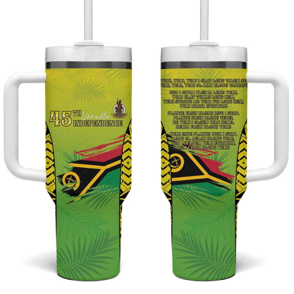 Vanuatu 45th Independence Tumbler With Handle Special Style - Polynesian Pride