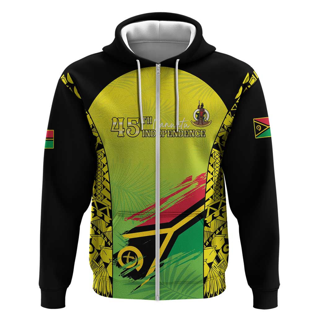 Vanuatu 45th Independence Zip Hoodie Special Style - Polynesian Pride