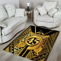 Vanuatu 45th Anniversary Of Independence Area Rug Gold Style - Polynesian Pride