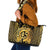 Vanuatu 45th Anniversary Of Independence Leather Tote Bag Gold Style - Polynesian Pride