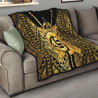 Vanuatu 45th Anniversary Of Independence Quilt Gold Style - Polynesian Pride