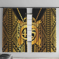 Vanuatu 45th Anniversary Of Independence Window Curtain Gold Style - Polynesian Pride