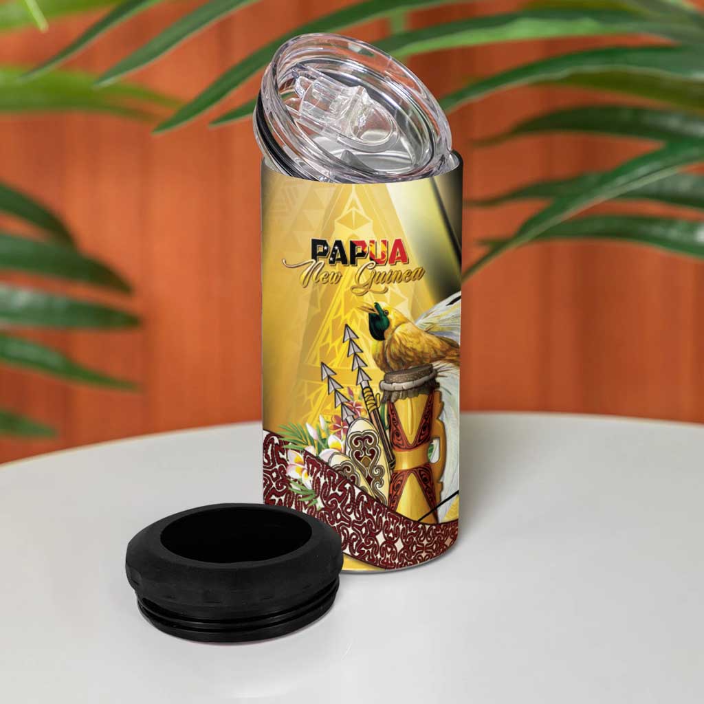 Papua New Guinea 4 in 1 Can Cooler Tumbler 50 Years Of Independence - Polynesian Pride