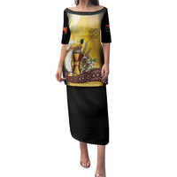 Papua New Guinea Family Matching Puletasi and Hawaiian Shirt 50 Years Of Independence - Polynesian Pride