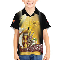 Papua New Guinea Family Matching Puletasi and Hawaiian Shirt 50 Years Of Independence - Polynesian Pride