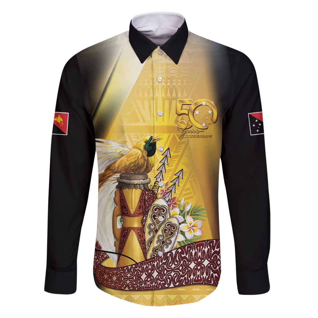 Papua New Guinea Family Matching Short Sleeve Bodycon Dress and Hawaiian Shirt 50 Years Of Independence - Polynesian Pride