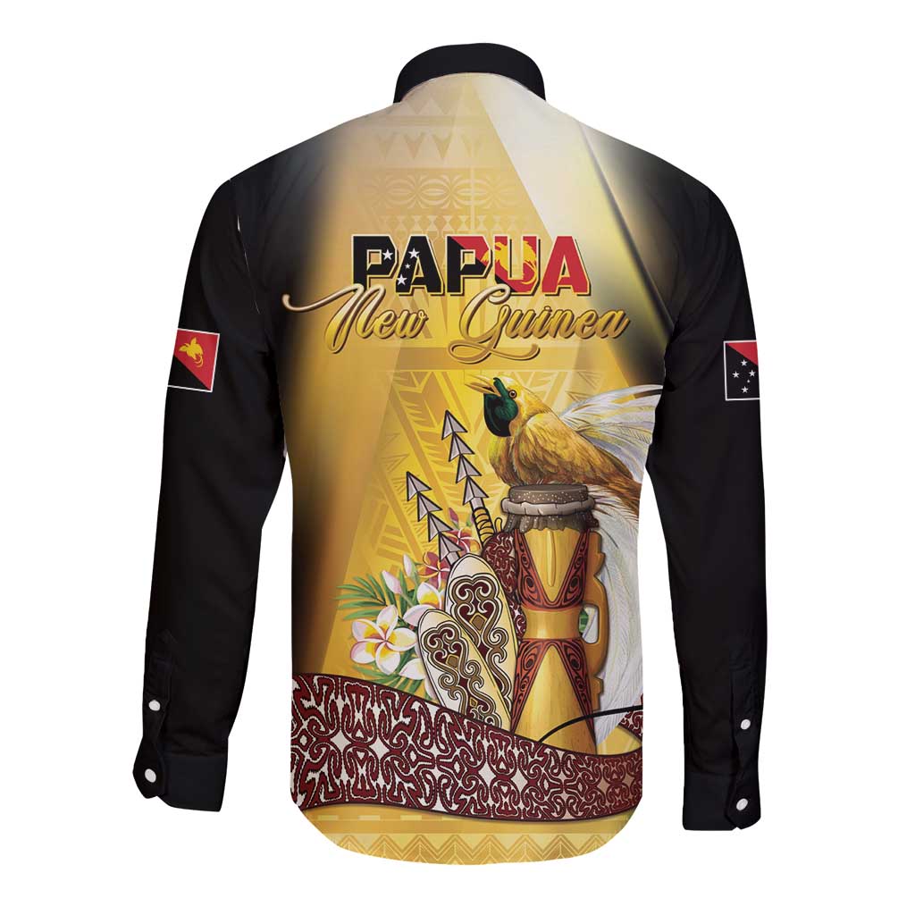 Papua New Guinea Long Sleeve Button Shirt 50 Years Of Independence - Polynesian Pride