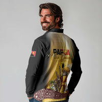 Papua New Guinea Long Sleeve Polo Shirt 50 Years Of Independence - Polynesian Pride