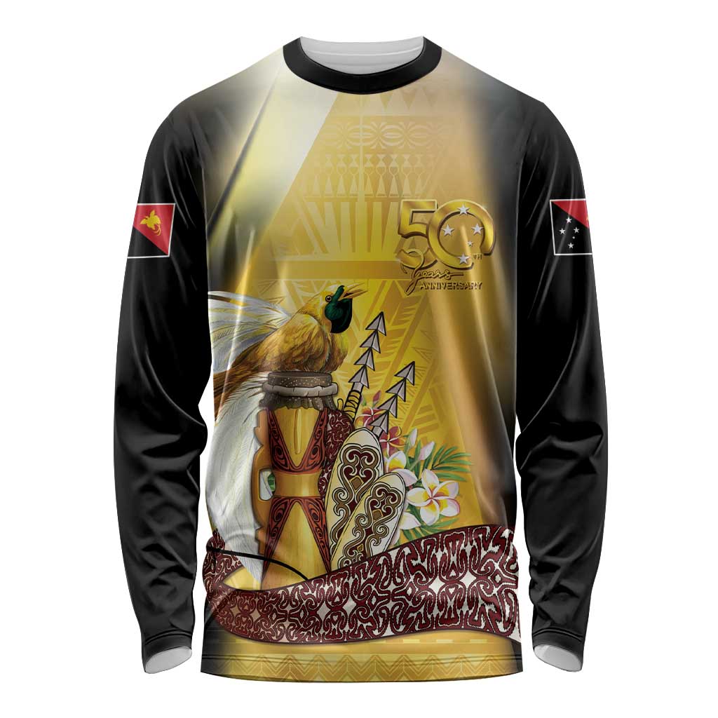 Papua New Guinea Long Sleeve Shirt 50 Years Of Independence - Polynesian Pride
