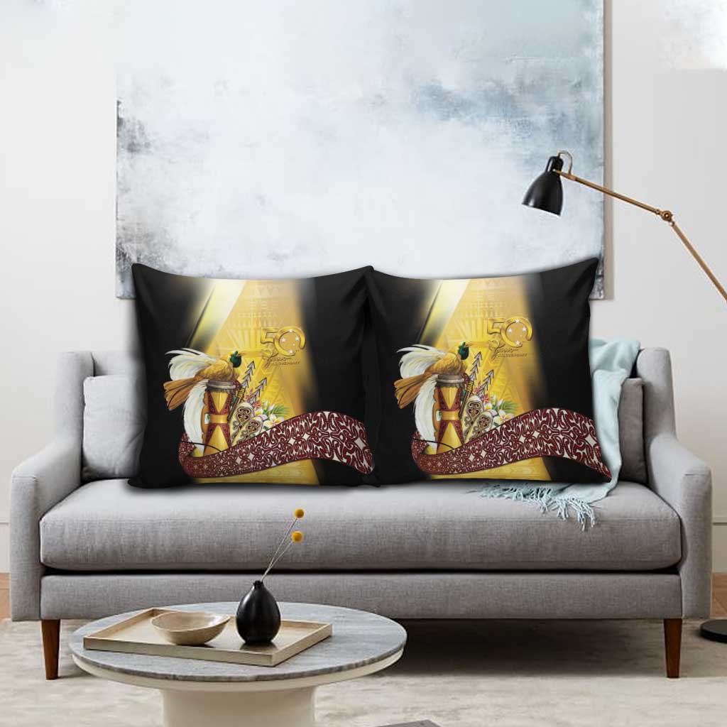 Papua New Guinea Pillow Cover 50 Years Of Independence - Polynesian Pride