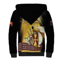 Papua New Guinea Sherpa Hoodie 50 Years Of Independence - Polynesian Pride