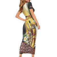 Papua New Guinea Short Sleeve Bodycon Dress Independence Day Unique Style LT05 - Polynesian Pride