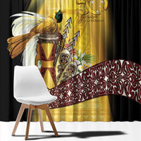 Papua New Guinea Window Curtain 50 Years Of Independence - Polynesian Pride