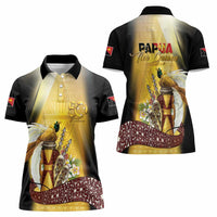 Papua New Guinea Women Polo Shirt 50 Years Of Independence - Polynesian Pride