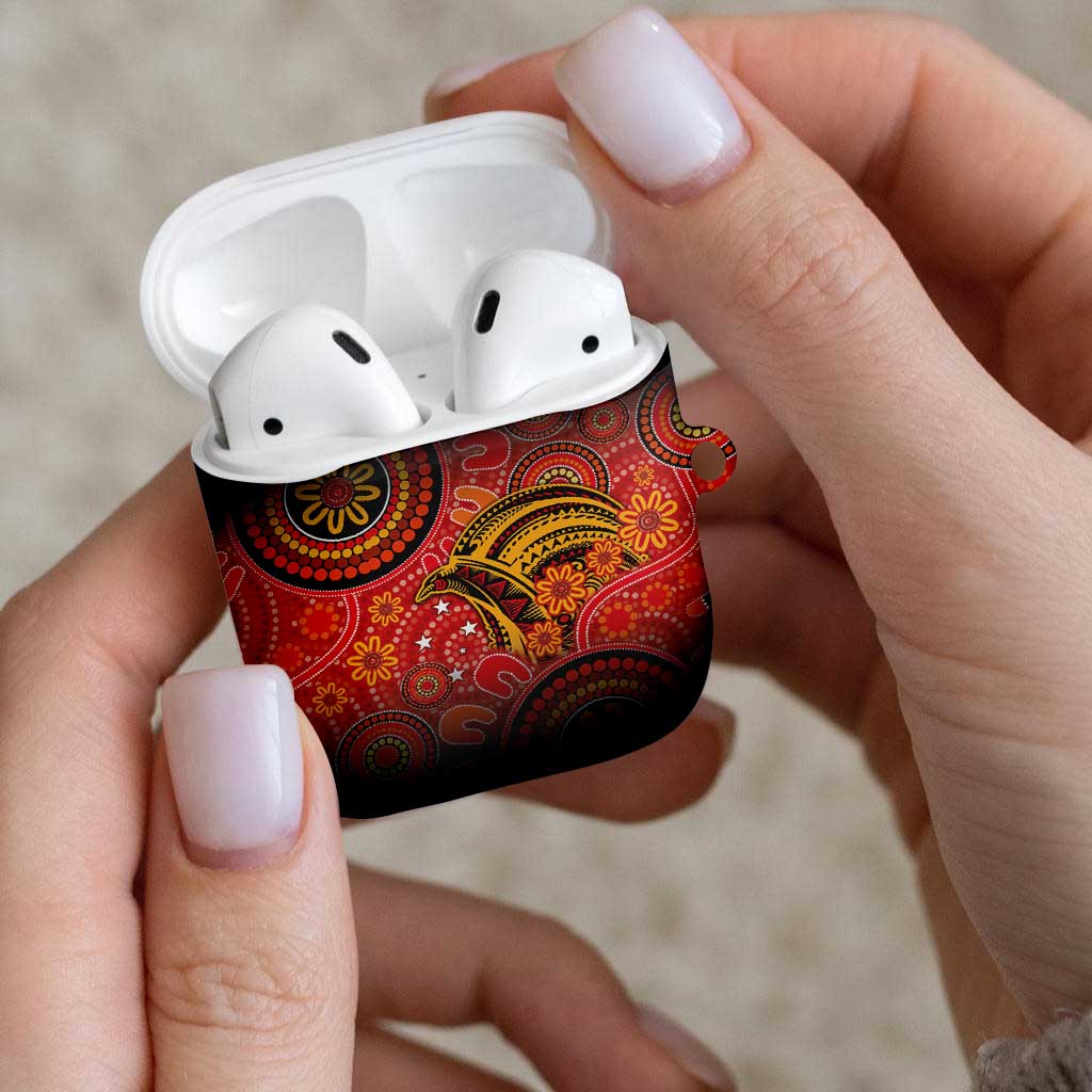 Papua New Guinea AirPods Case Birds Of Paradise With Aboriginal Pattern - Polynesian Pride