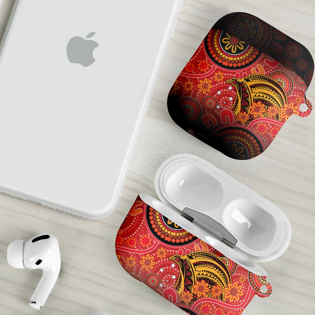 Papua New Guinea AirPods Case Birds Of Paradise With Aboriginal Pattern - Polynesian Pride