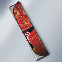 Papua New Guinea Auto Sun Shade Birds Of Paradise With Aboriginal Pattern - Polynesian Pride