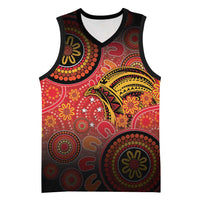 Papua New Guinea Basketball Jersey Birds Of Paradise With Aboriginal Pattern LT05 Unisex Red - Polynesian Pride