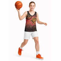 Papua New Guinea Basketball Jersey Birds Of Paradise With Aboriginal Pattern LT05 - Polynesian Pride