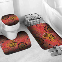 Papua New Guinea Bathroom Set Birds Of Paradise With Aboriginal Pattern - Polynesian Pride