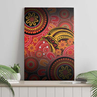Papua New Guinea Canvas Wall Art Birds Of Paradise With Aboriginal Pattern - Polynesian Pride