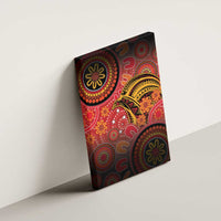 Papua New Guinea Canvas Wall Art Birds Of Paradise With Aboriginal Pattern - Polynesian Pride