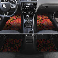 Papua New Guinea Car Mats Birds Of Paradise With Aboriginal Pattern - Polynesian Pride