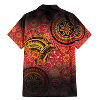 Papua New Guinea Family Matching Mermaid Dress and Hawaiian Shirt Birds Of Paradise With Aboriginal Pattern - Polynesian Pride