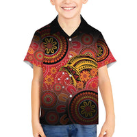Papua New Guinea Family Matching Short Sleeve Bodycon Dress and Hawaiian Shirt Birds Of Paradise With Aboriginal Pattern - Polynesian Pride
