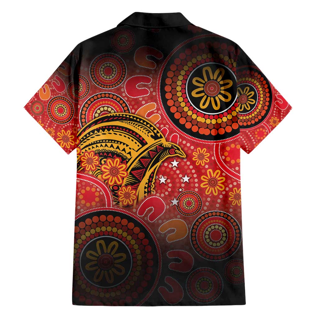 Papua New Guinea Hawaiian Shirt Birds Of Paradise With Aboriginal Pattern - Polynesian Pride