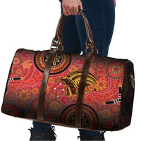 Papua New Guinea Travel Bag Birds Of Paradise With Aboriginal Pattern - Polynesian Pride