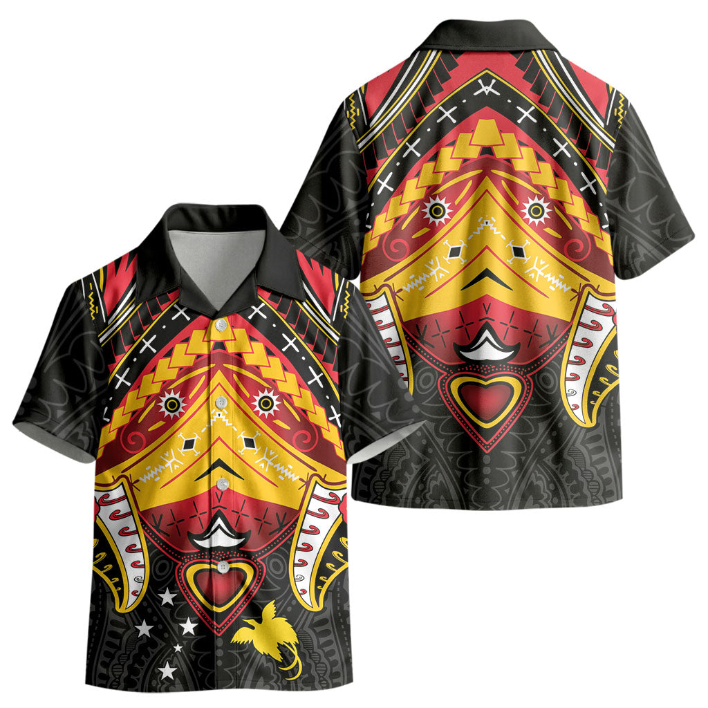 Papua New Guinea Independence Day Kid Hawaiian Shirt Tribal Mask LT05 - Polynesian Pride