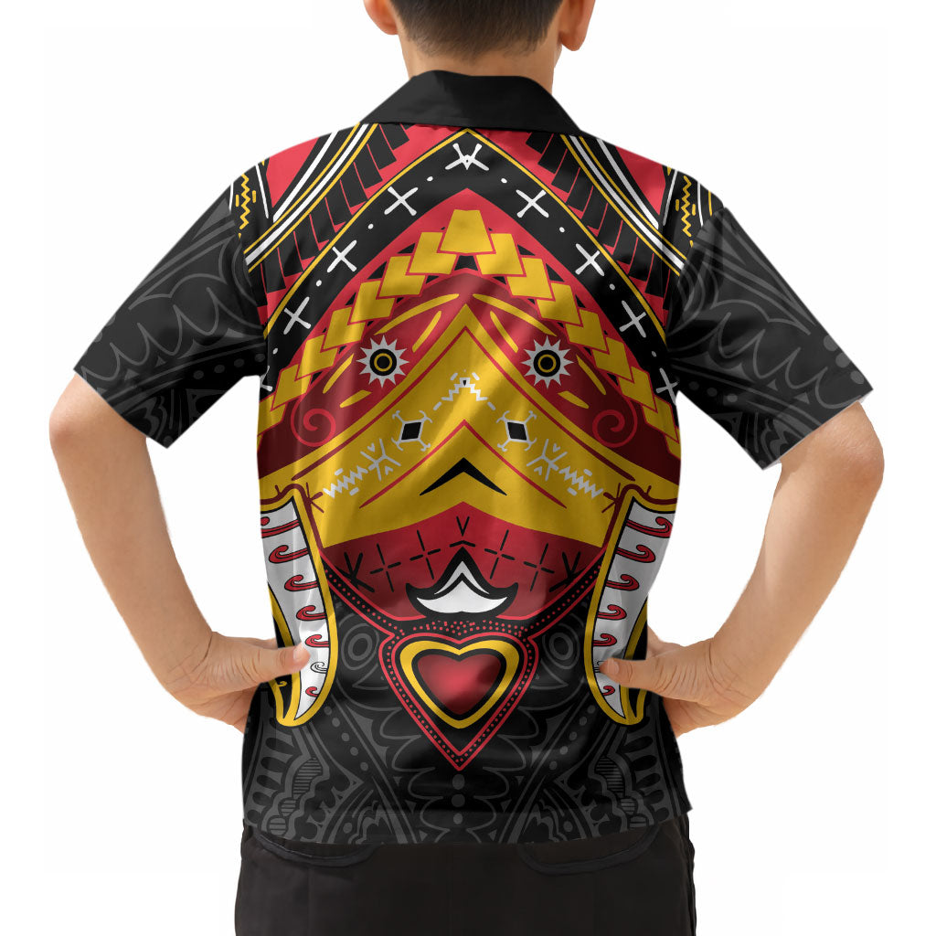 Papua New Guinea Independence Day Kid Hawaiian Shirt Tribal Mask LT05 - Polynesian Pride