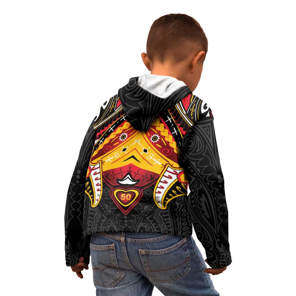 Papua New Guinea Independence Day Kid Hoodie Tribal Mask - Polynesian Pride