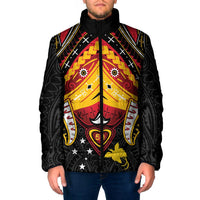 Papua New Guinea Independence Day Padded Jacket Tribal Mask - Polynesian Pride