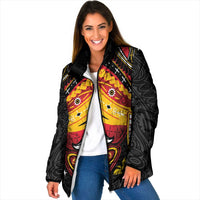Papua New Guinea Independence Day Padded Jacket Tribal Mask - Polynesian Pride