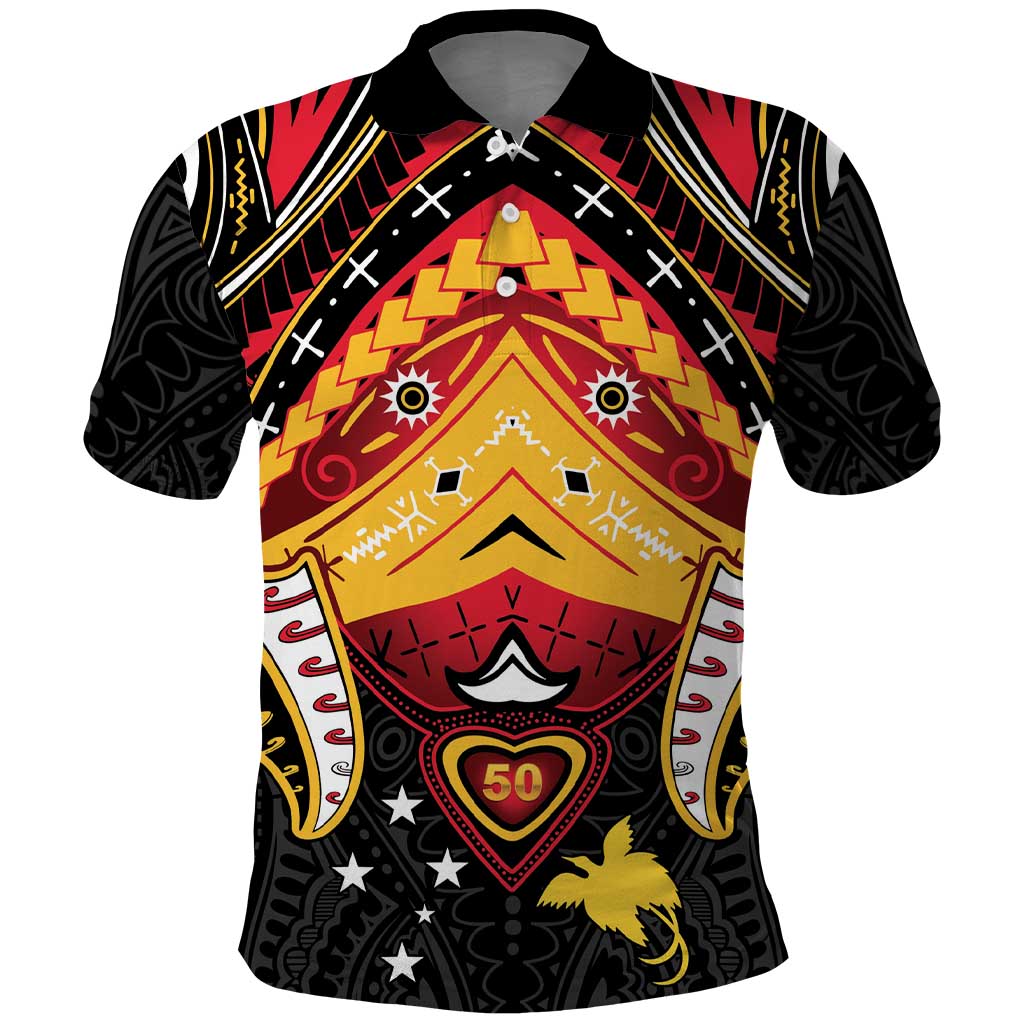 Papua New Guinea Independence Day Polo Shirt Tribal Mask - Polynesian Pride