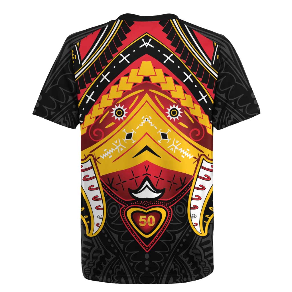 Papua New Guinea Independence Day Rugby Jersey Tribal Mask - Polynesian Pride