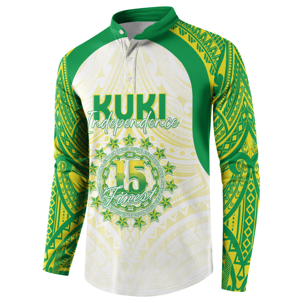 Kuki Independence 2026 Button Sweatshirt Cook Islands 15 Finest White Version