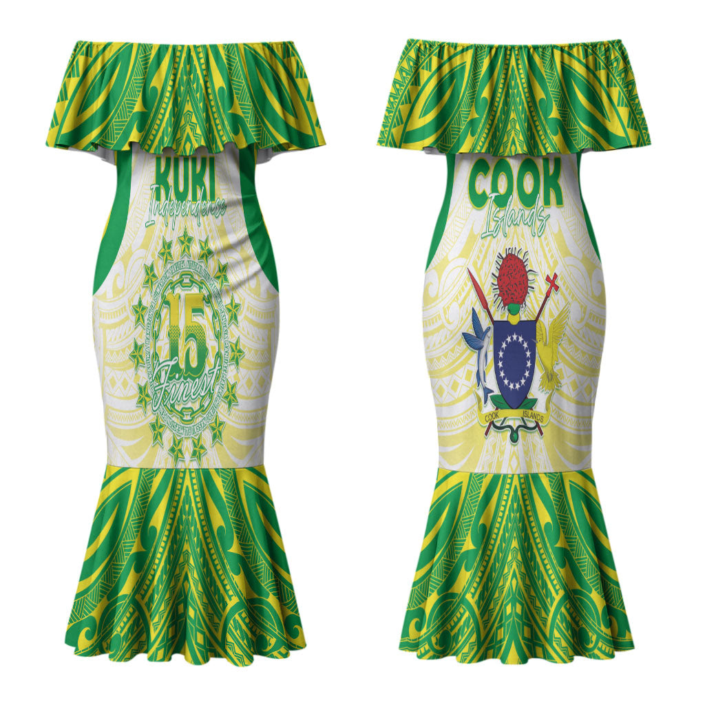 Kuki Independence 2026 Couples Matching Mermaid Dress and Long Sleeve Button Shirt Cook Islands 15 Finest White Version